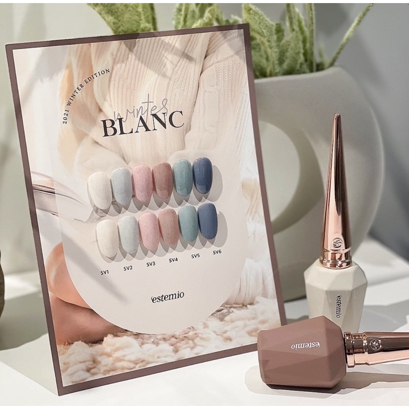 [Estemio] Bộ sản phẩm sơn gel lông cao cấp Hàn Quốc edition Winter Blanc (6pcs)