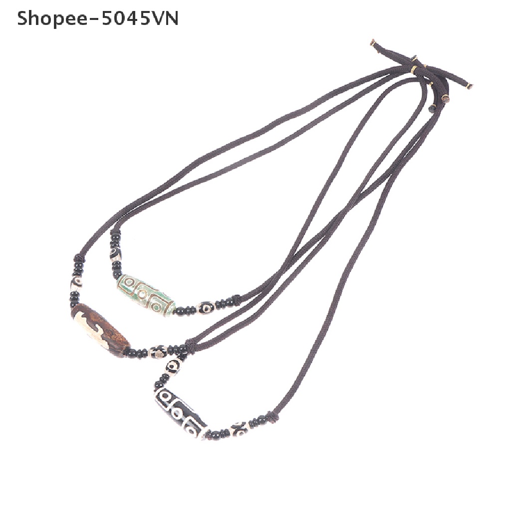 Vòng cổ mặt hình chín mắt phong cách Tây Tạng đơn giản thời trang dành cho nam và nữ