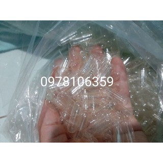1000 vỏ nang trong suốt, vỏ nhộng rỗng, vỏ nang rỗng, vỏ nhộng size 0
