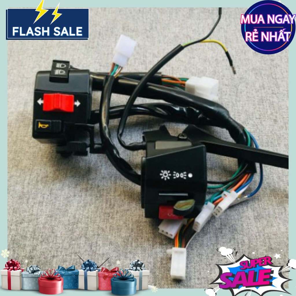 Cụm công tắc Honda Dream - Củ tay phanh Dream, xi nhan còi đèn Dream, có kẹp dây le