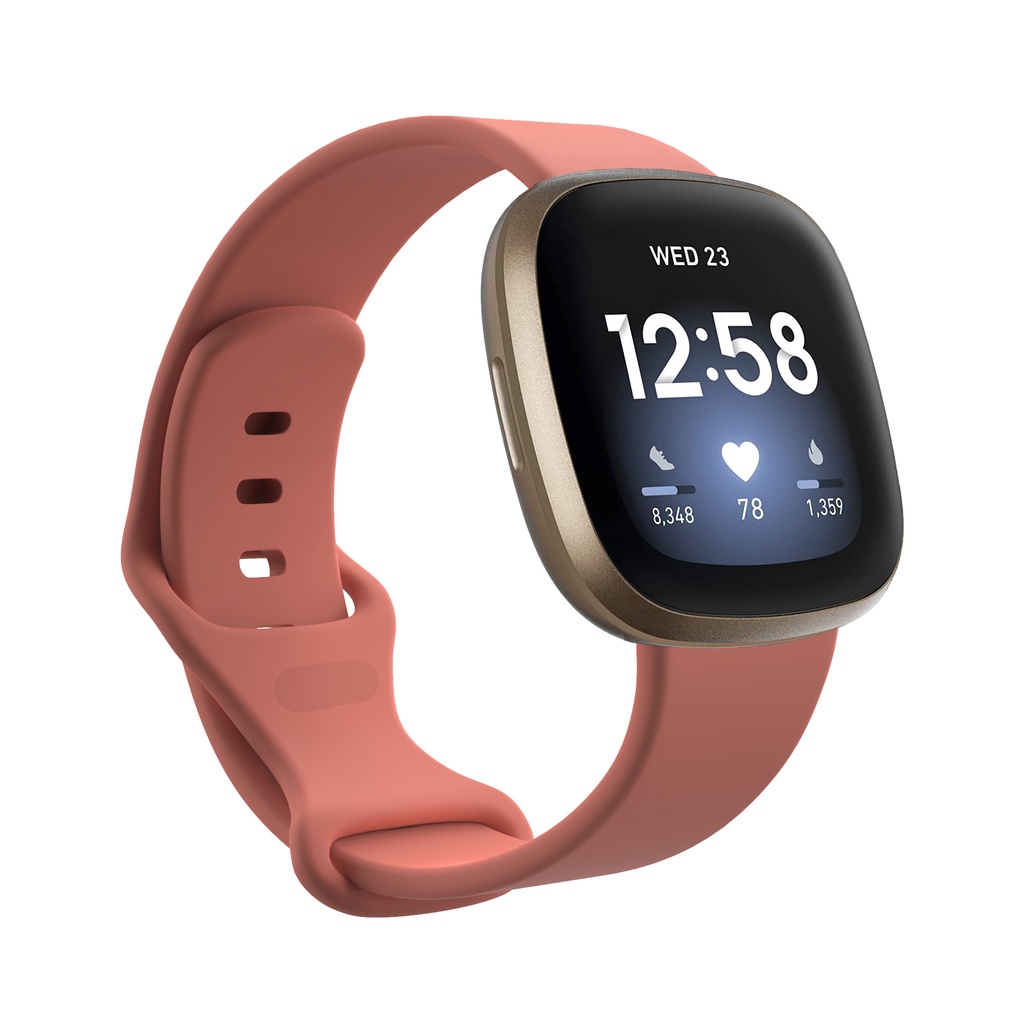 Dây Đeo Thay Thế Chất Liệu Silicon Màu Trơn Cho Fitbit Versa 3 / Fitbit Sense