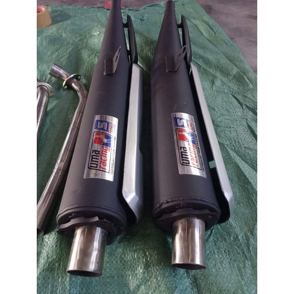 Pô Uma đít chu inox tặng kèm cổ và ốp pô Spark lắp Sirius, Ex50cc