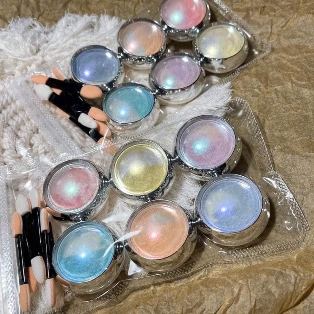 Set Tráng Gương 6 Hũ Nhiều Màu - manh219