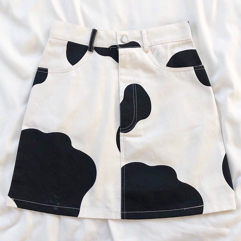 Chân Váy Nữ Chữ A Dáng Ngắn Họa Tiết Bò Sữa Có Túi Fullsize Siêu Chất HB13 | BigBuy360 - bigbuy360.vn