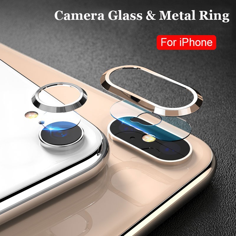 Ống kính máy ảnh Màng bảo vệ kính + Kim loại Vòng lặp Thích hợp cho iphone7 8 XS MAX 6S XR