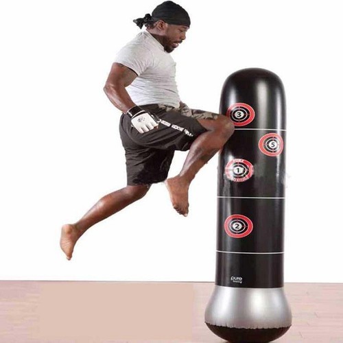 {Kèm bơm}Bao Trụ Đấm Bốc Tự Cân Bằng – PURE BOXING - 160cm – Đường Kính 48cm - Tặng Kèm Bơm Hơi