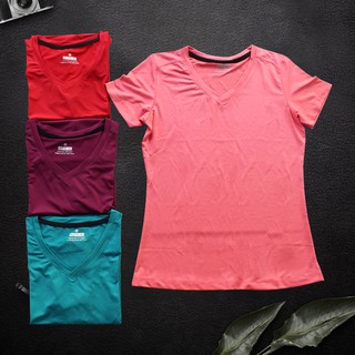 Áo thể thao nữ cổ tim chất thun lạnh mặc mát (4 màu)