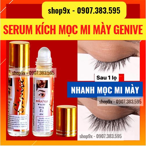 Serum Mọc Dày Mi, Lông Mày, Râu Genive 8ml