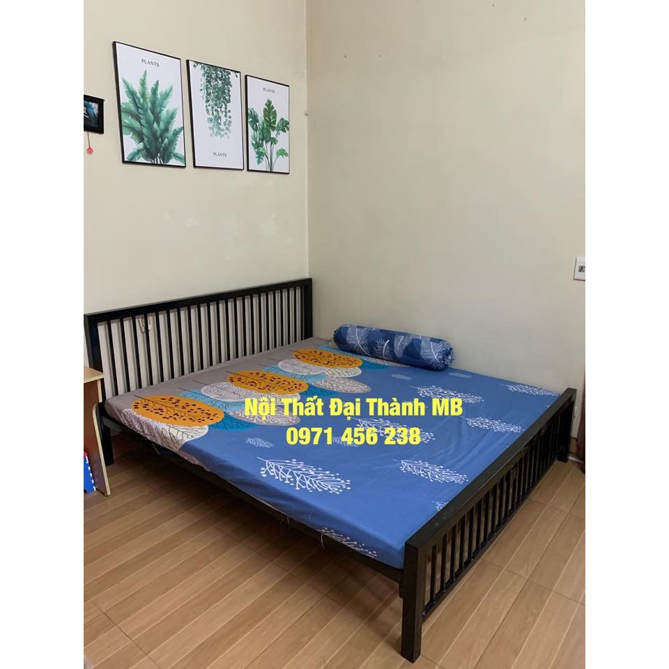 Giường sắt mỹ nghệ Đại Thành 1M6X2M, tháo lắp dễ dàng, miễn phí vận chuyển nội thành Hà Nội