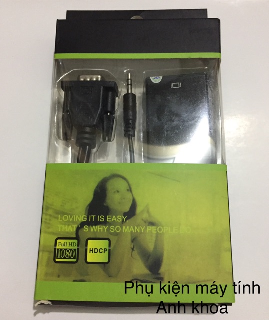 Cáp chuyển vga sang hdmi có âm thanh