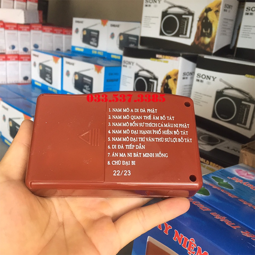 Đài niệm phật, máy niệm phật tặng kèm củ sạc - loại trung