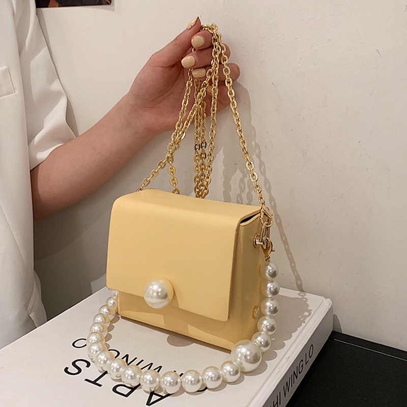 Túi Đeo Chéo mini Đính Ngọc Trai Thời Trang Dành Cho Nữ