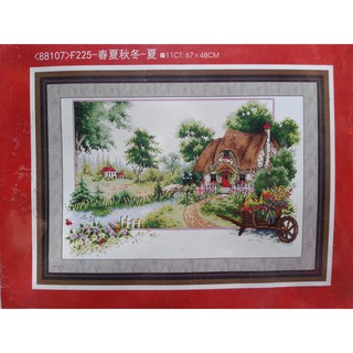 Tranh thêu chữ thập phong cảnh F225