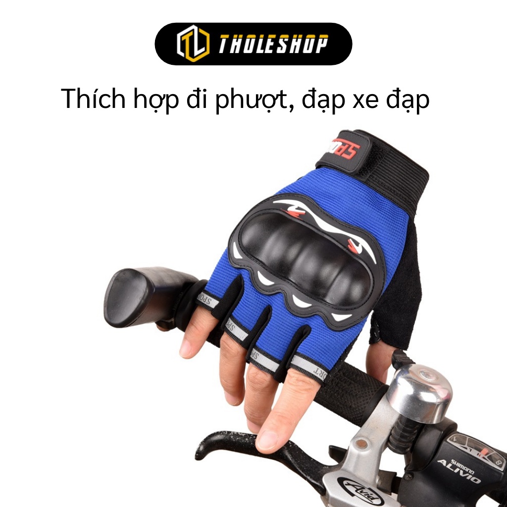 Găng Tay Thể Thao - Bao Tay Đi Phượt Cụt Ngón Có Gù Bảo Vệ Tay, Cực Ngầu 4956