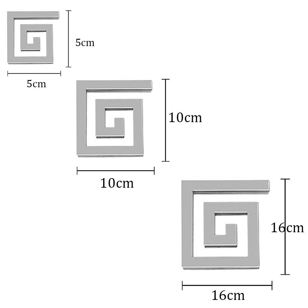 Đề Can Acrylic Tráng Gương Họa Tiết Hình Học Thời Trang Dùng Để Trang Trí Tường DIY
