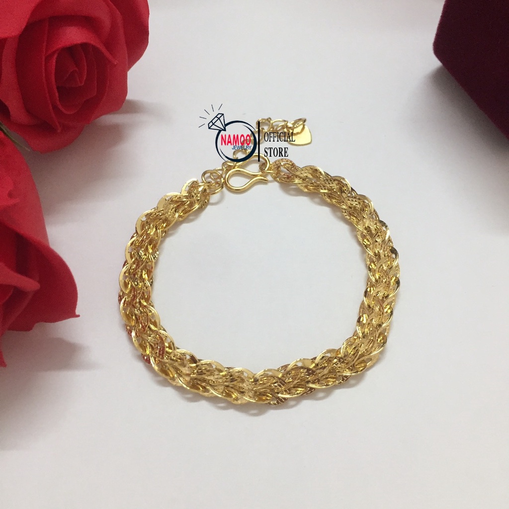 Lắc Tay Long Phụng Vàng Mạ Nữ L251 V251 Dây CHuyền Mạ Vàng  24k Cao Cấp, Set Lắc Phụng Và Dây Phụng Namoo Jewelry