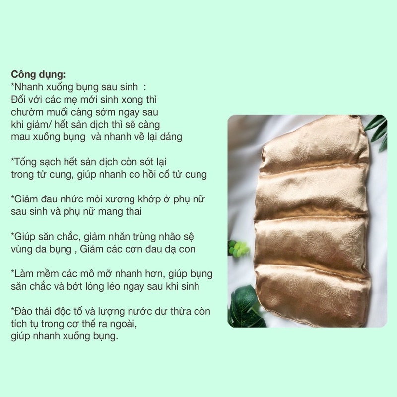 Túi muối thảo dược 2 kg chườm hỗ trợ giảm eo vải gấm Cỏ lành dùng với lò vi sóng