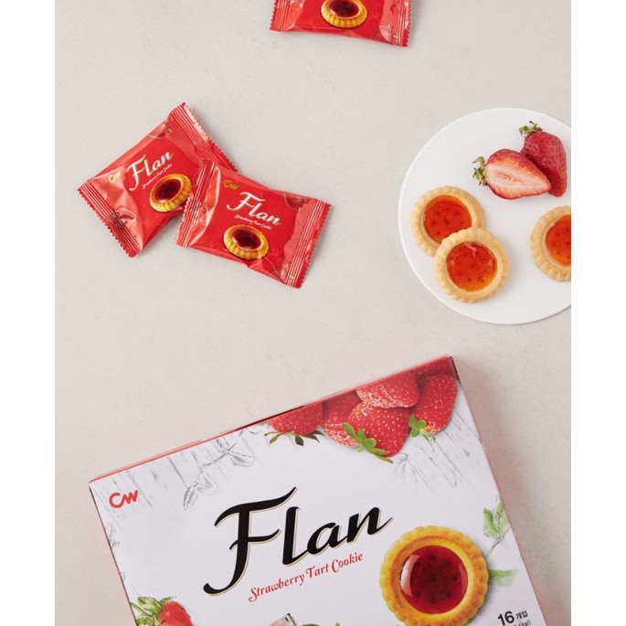 [CW] BÁNH FLAN DÂU TÂY 160G - [청우] 플랑 딸기 160g