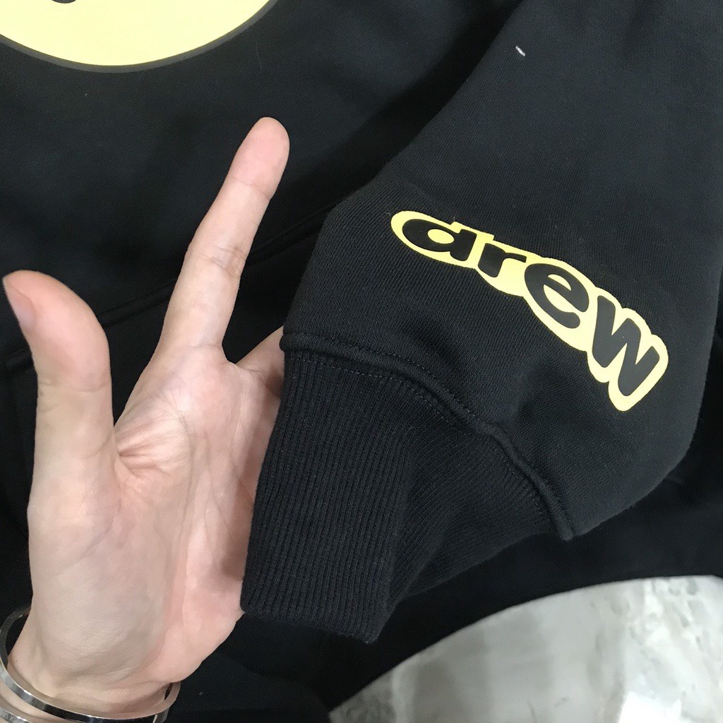 Áo nỉ bông hoodie DREW MẶT CƯỜI ulzzang , Áo nỉ hoodie unisex nam nữ form rộng oversize chất liệu Cotton