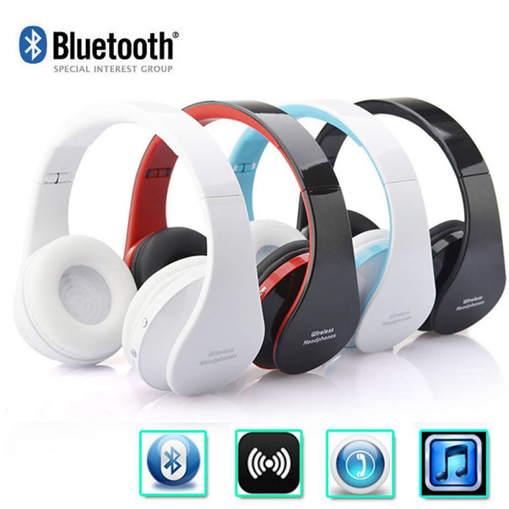 Foldable Wireless Stereo Bluetooth Headset Headphones +Mic For iPhone Samsung PC