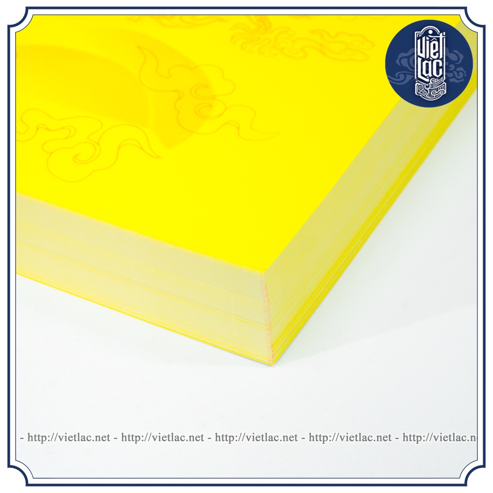 Giấy In Sớ Việt Lạc rồng chầu hoa sen RHS 1000D60 nền vàng