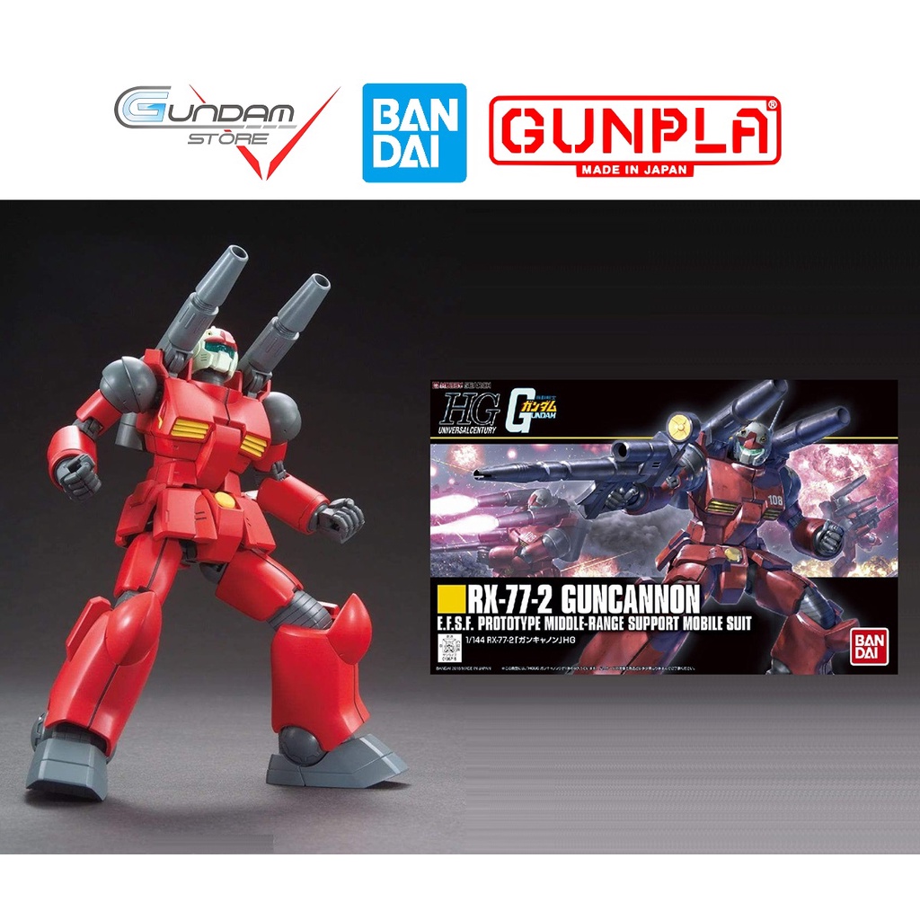 Mô Hình Gundam HG Guncannon RX-77-2 1/144 HGUC UC Bandai Đồ Chơi Lắp Ráp Anime Nhật