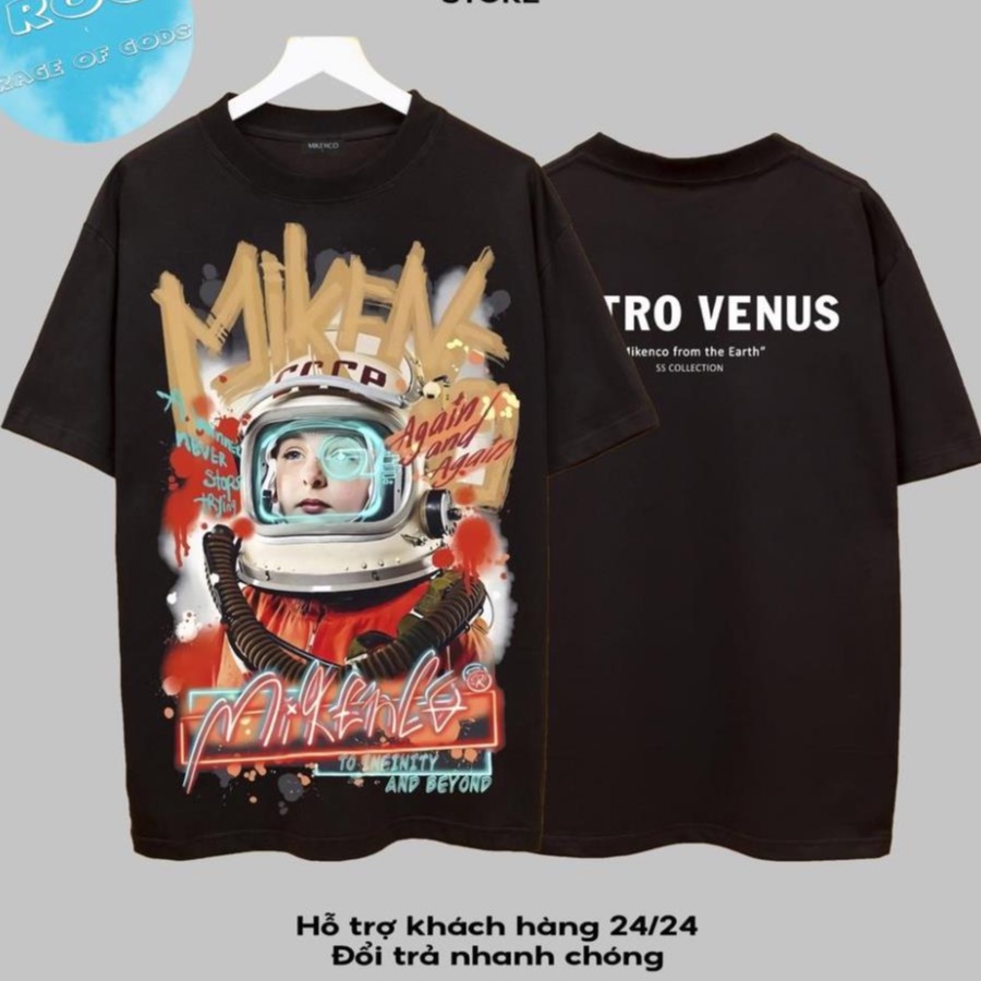 [Premium] Áo thun tay lỡ MIKENCO, Áo thun unisex nam nữ from rộng oversize chất liệu cotton  - Streetwears SG