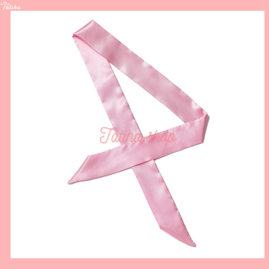 [Hàng Xịn, Giá Tốt] Khăn Quấn Túi Xách, Khăn Turban Trơn Nhiều Màu Sang Trọng - Chất Liệu Satin - 5x90cm - Mã TD005