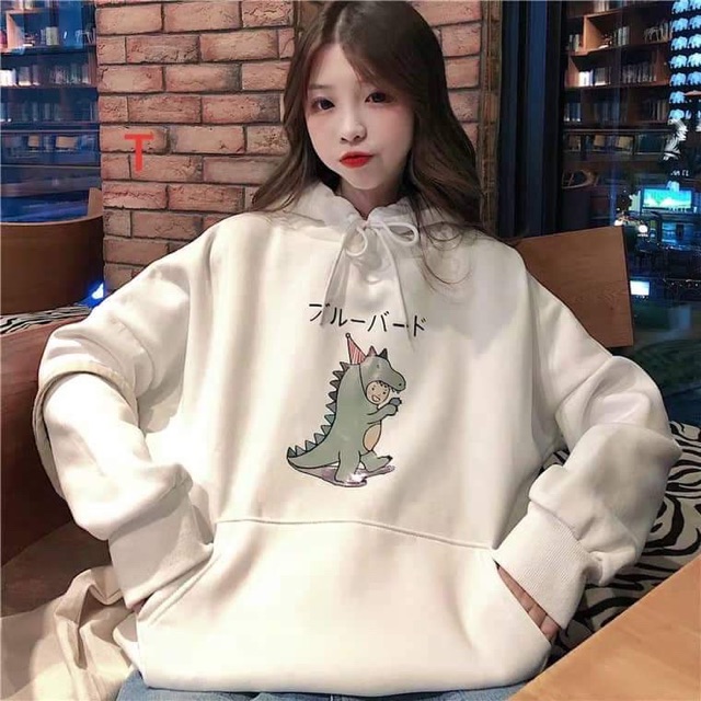 Áo hoodie em bé mặc đồ khủng long chữ nhật DTR1019