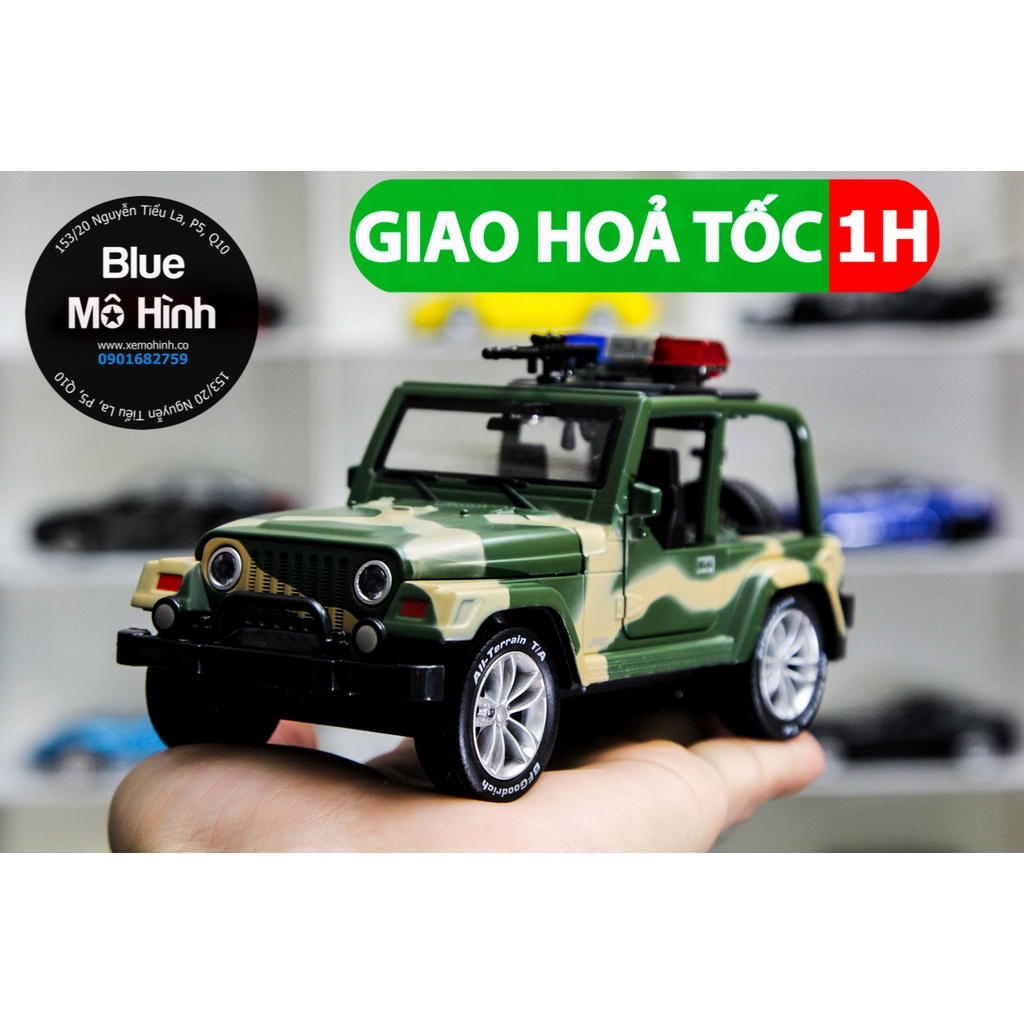 Xe cảnh sát mô hình Jeep offroad tỷ lệ 1:32