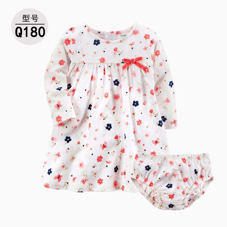 Bộ Đầm 2 Món 100% Cotton + Quần Dài Cho Bé