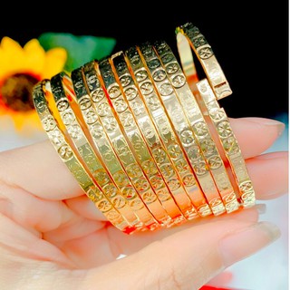 Bộ Vòng Ximen 7 Bản 4 Li Chiếc Khóa Vàng Thật - HX30001 - Không đen không dị ứng - Bền màu, cam kết đổi size miễn phí