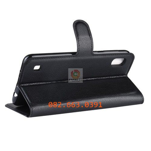 Bao da Samsung A10 nắp gập,chống đỡ xem phim, có ngăn đựng thẻ