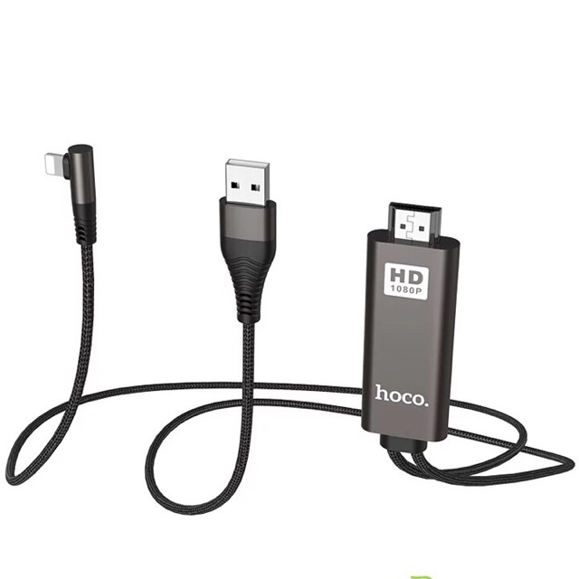 Cáp chuyển lightning to hdmi HOCO UA14 hỗ trợ độ phân giải 1080HD dài 2m - Hàng Chính Hãng