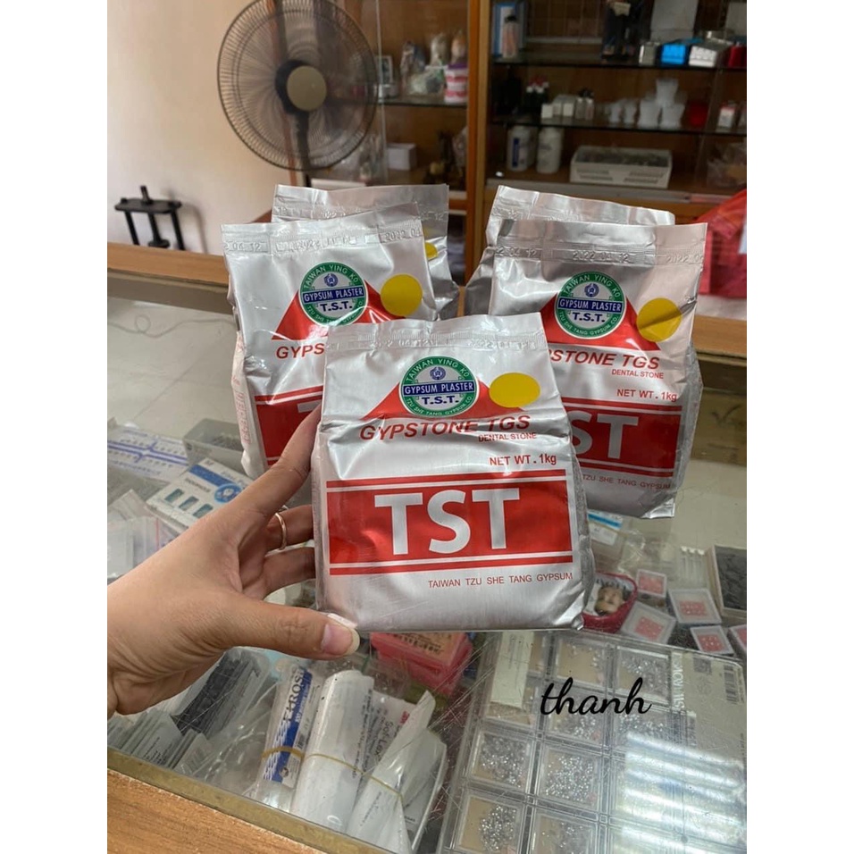 Thạch cao siêu cứng TST Thái Lan dùng đổ mẫu sau cùng trong nha khoa túi 1kg độ cứng nhất 80 MPA