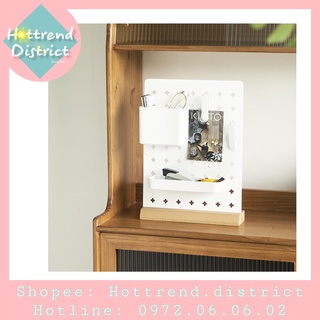 Bảng Pegboard để bàn, bảng treo dụng cụ để bàn trang trí decor bằng nhựa cao cấp