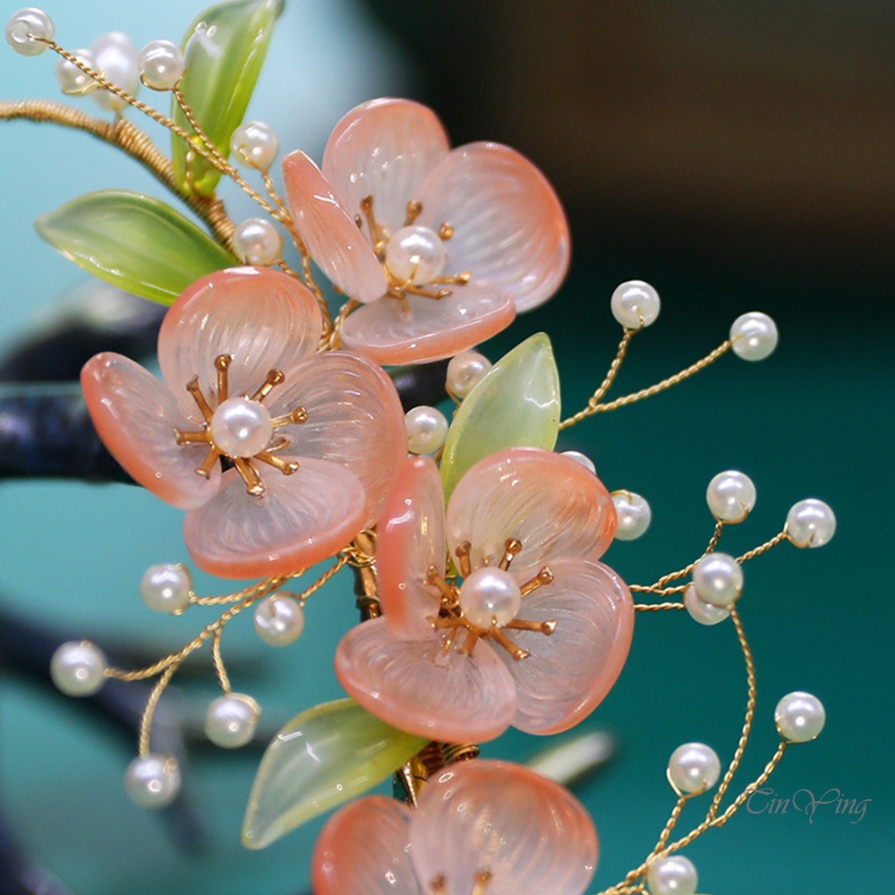 Kẹp tóc GETNOIVAS bằng hợp kim không gây dị ứng họa tiết hoa tráng men làm quà tặng giáng sinh / valentine cho bé gái