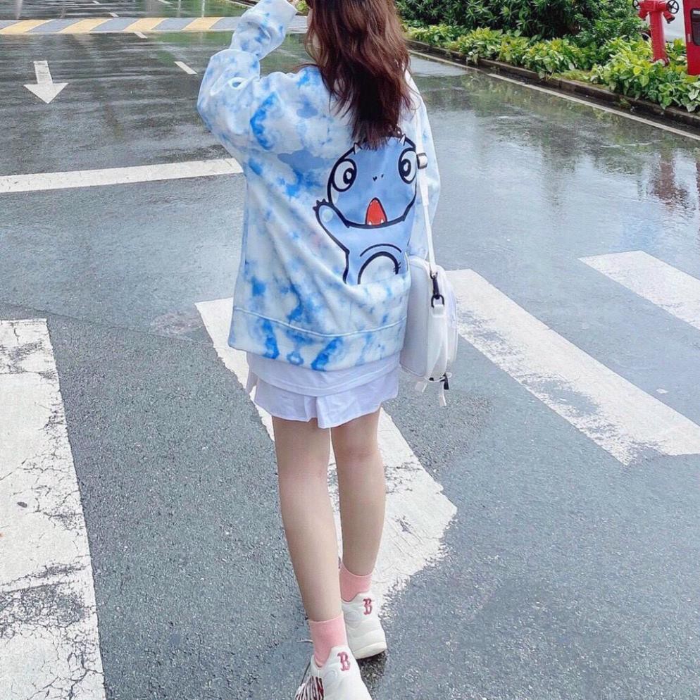 Áo hoodie nữ loang màu, áo hoodí siêu hot, thời trang thu đông