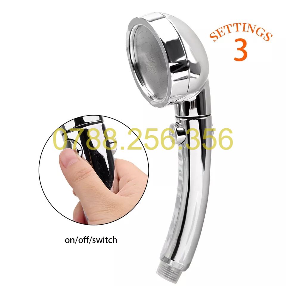 Đầu vòi hoa sen nhà tắm tăng áp 3 chế độ nước- TAY SEN tăng áp nhựa xi thông minh, Các loại Tay sen BR21