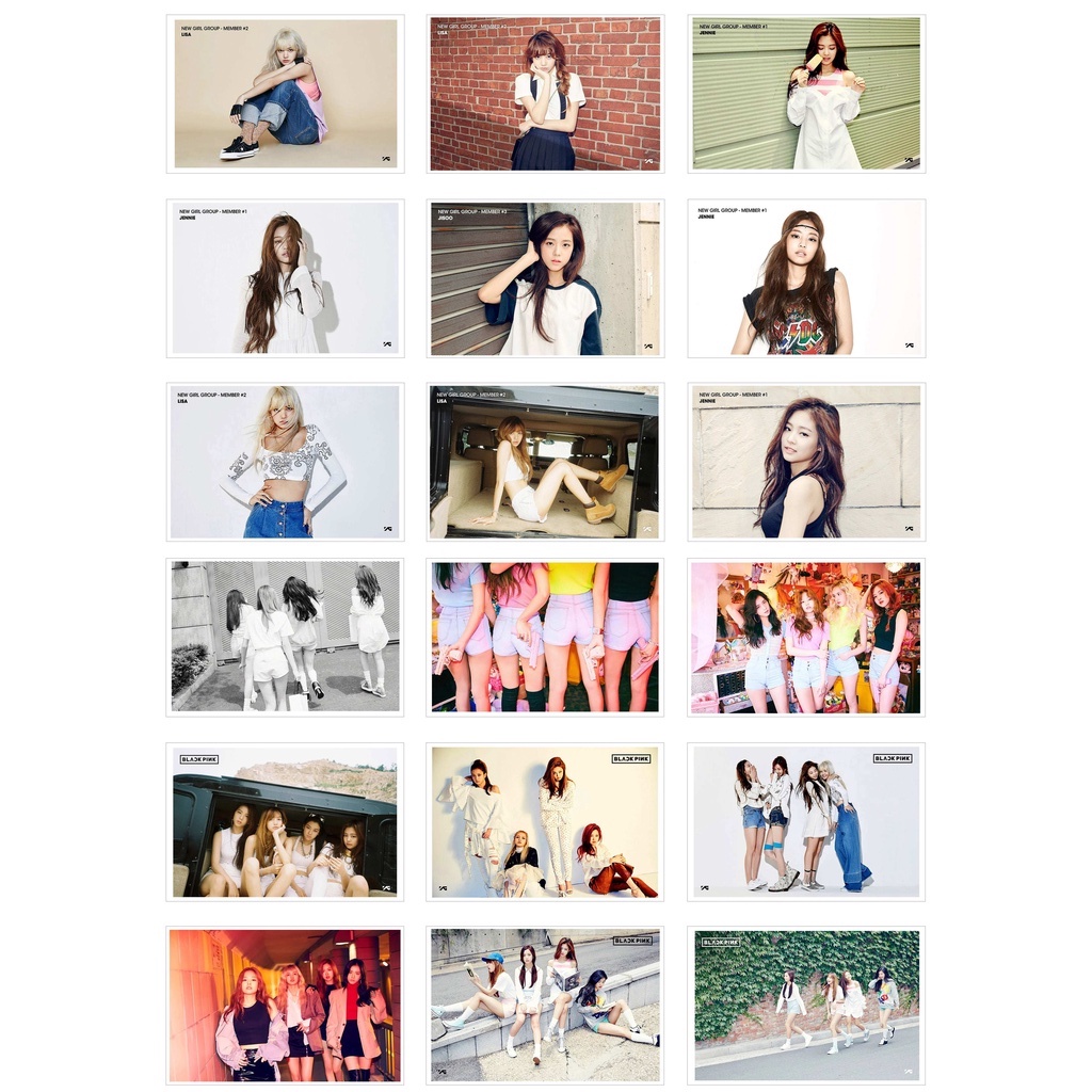 [Ép Lụa] Lomo Card 45 Ảnh BLACKPINK - Debut Countdown Teasers