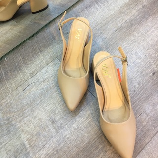 Slingback gót vuông
