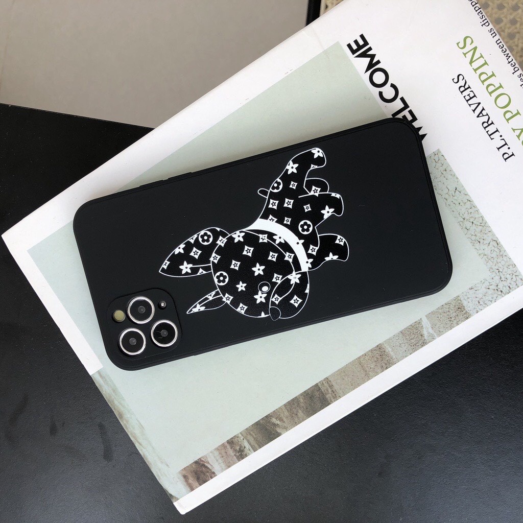 Ốp Lưng Iphone Cạnh Vuông,Bảo Vệ Camera In Hình Cún LV Ip 7plus,8plus,x,xs,xsmax,11,11pormax,12,12promax,13,13promax