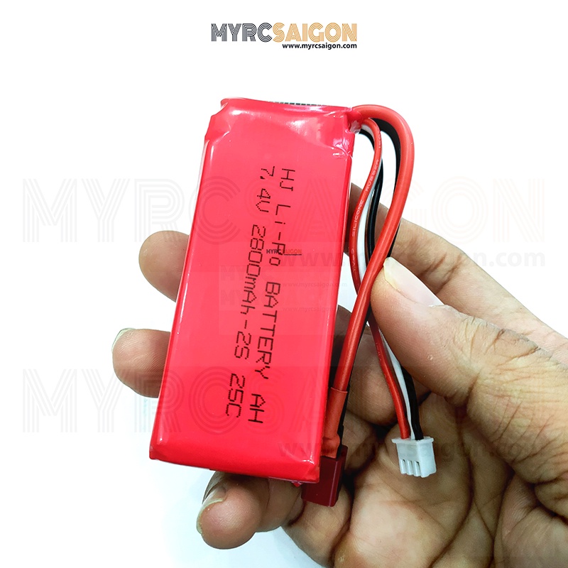 Pin LIPO 2s 7.4V 2800mAh 25C
