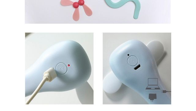 Quạt Mini SILICON Mềm Pin Sạc