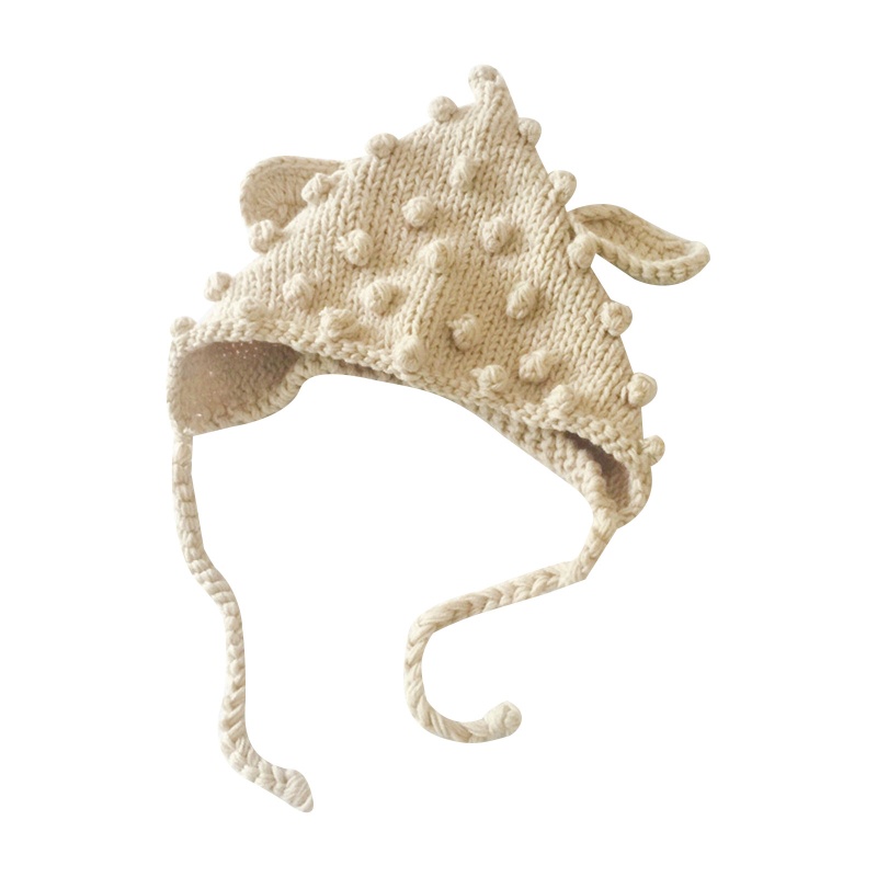 Mũ Beanie Đan Len Giữ Ấm Tai Dễ Thương Cho Bé Sơ Sinh