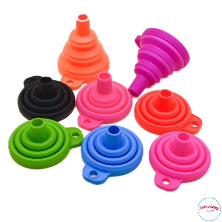 Phễu gấp gọn mini có móc treo tiện dụng cho nhà bếp - Phễu silicone chiết chất lỏng 00372