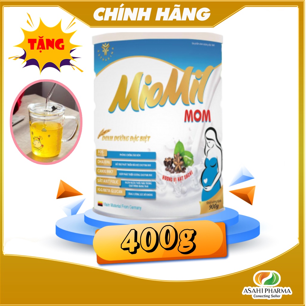 Sữa bột dinh dưỡng cho phụ nữ mang thai và cho con bú MIOMIL Mom 400g Hỗ trợ phát triển não bộ cho thai nhi