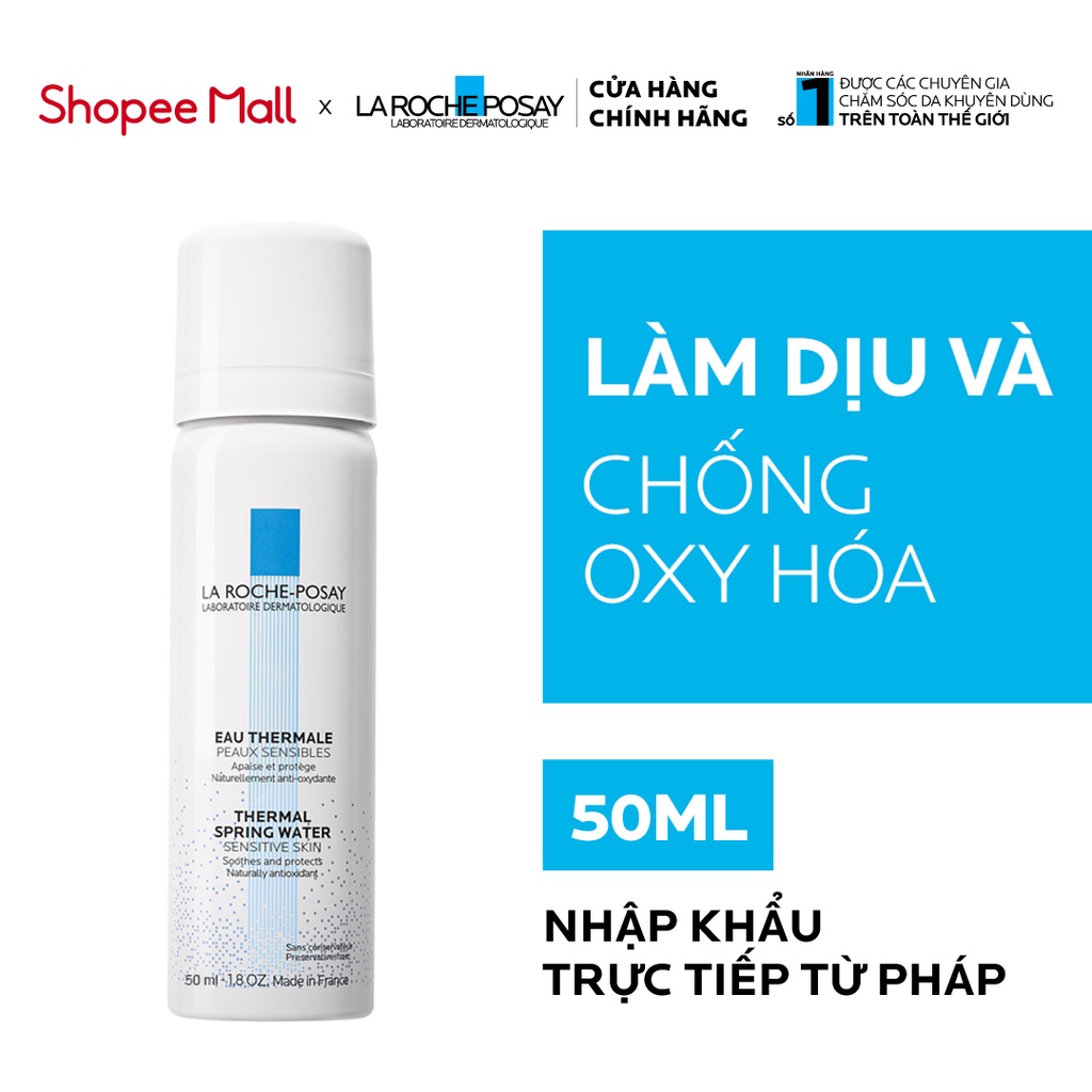 Nước xịt khoáng làm sạch và làm dịu cho da nhạy cảm La Roche-Posay Thermal Spring Water 50ml