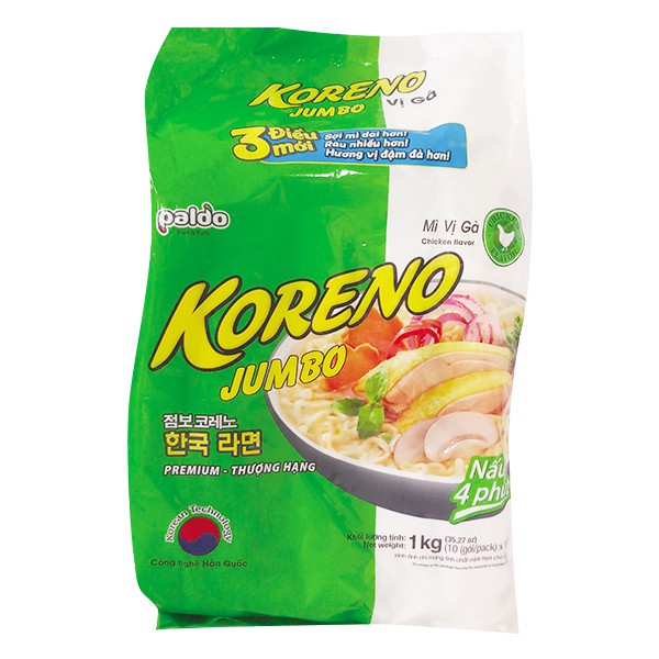 Mì Koreno Jumbo 10 Gói*100G