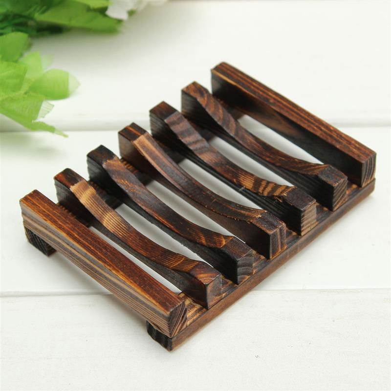 Khay Đựng Xà Phòng Kiểu Retro Bằng Gỗ Tự Nhiên (Bathroom Retro Wood Soap Tray)